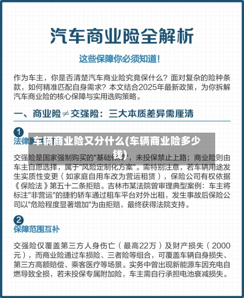 车辆商业险又分什么(车辆商业险多少钱)