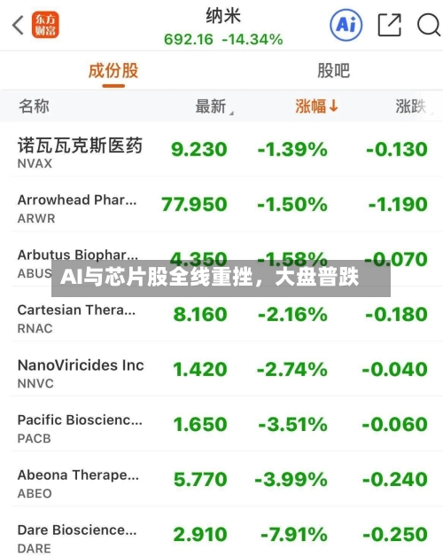 AI与芯片股全线重挫，大盘普跌-第2张图片
