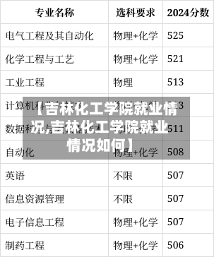 【吉林化工学院就业情况,吉林化工学院就业情况如何】-第3张图片