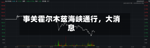 事关霍尔木兹海峡通行，大消息