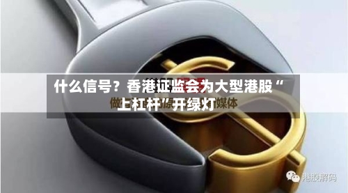 什么信号？香港证监会为大型港股“上杠杆”开绿灯-第2张图片
