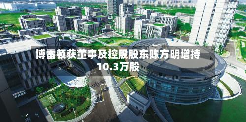 博雷顿获董事及控股股东陈方明增持10.3万股-第2张图片