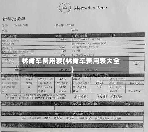 林肯车费用表(林肯车费用表大全)-第2张图片