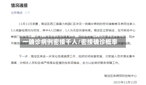 一确诊病例密接千人/密接确诊概率-第3张图片