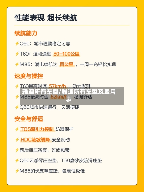 雅迪所有车型/雅迪所有车型及费用表-第2张图片