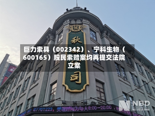 巨力索具（002342）、宁科生物（600165）股民索赔案均再提交法院立案