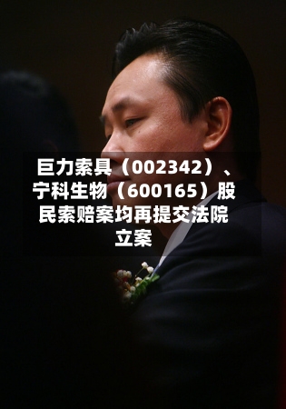巨力索具（002342）、宁科生物（600165）股民索赔案均再提交法院立案-第3张图片